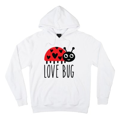 Love Bug Valentine's Day, Cute Ladybug With Hearts Gift Hoodie