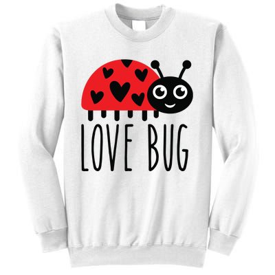 Love Bug Valentine's Day, Cute Ladybug With Hearts Gift Sweatshirt