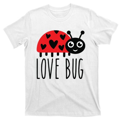 Love Bug Valentine's Day, Cute Ladybug With Hearts Gift T-Shirt