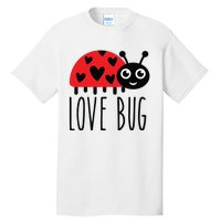 Love Bug Valentine's Day, Cute Ladybug With Hearts Gift Tall T-Shirt