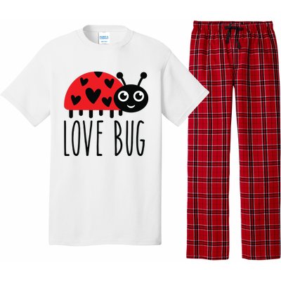 Love Bug Valentine's Day, Cute Ladybug With Hearts Gift Pajama Set