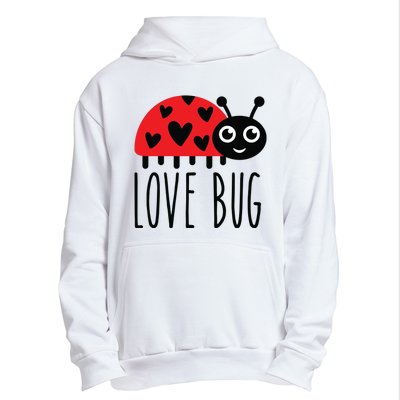 Love Bug Valentine's Day, Cute Ladybug With Hearts Gift Urban Pullover Hoodie