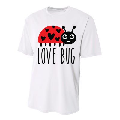 Love Bug Valentine's Day, Cute Ladybug With Hearts Gift Performance Sprint T-Shirt