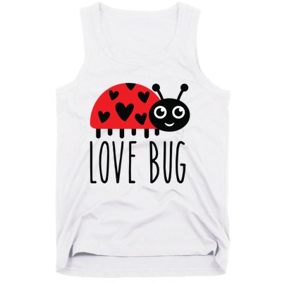 Love Bug Valentine's Day, Cute Ladybug With Hearts Gift Tank Top