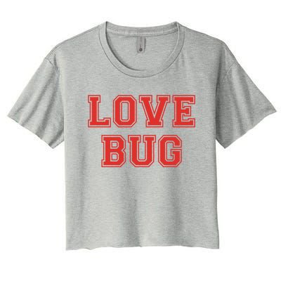 Love Bug Vcool Giftday Retro Style Love Bug Valentines Day Gift Women's Crop Top Tee