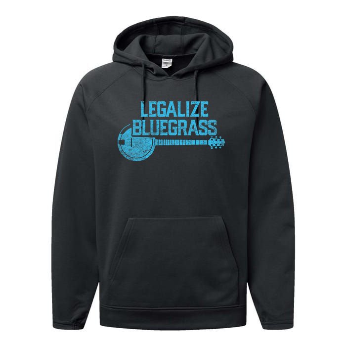 Legalize Bluegrass! Vintage Graphic Design Music Fan Performance Fleece Hoodie