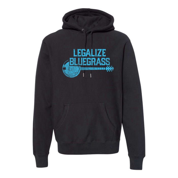 Legalize Bluegrass! Vintage Graphic Design Music Fan Premium Hoodie