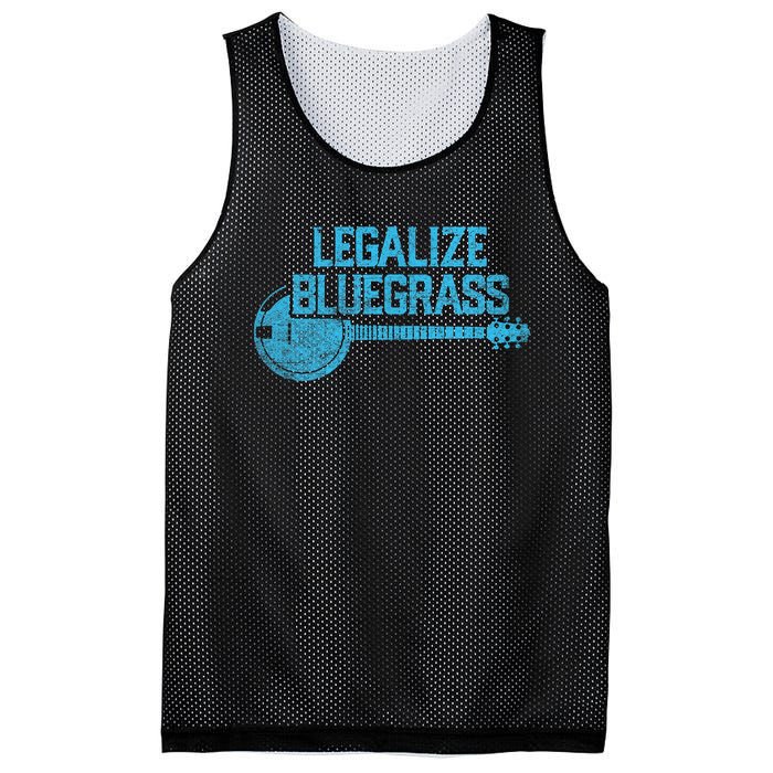 Legalize Bluegrass! Vintage Graphic Design Music Fan Mesh Reversible Basketball Jersey Tank