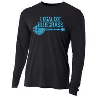 Legalize Bluegrass! Vintage Graphic Design Music Fan Cooling Performance Long Sleeve Crew