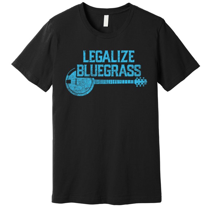 Legalize Bluegrass! Vintage Graphic Design Music Fan Premium T-Shirt