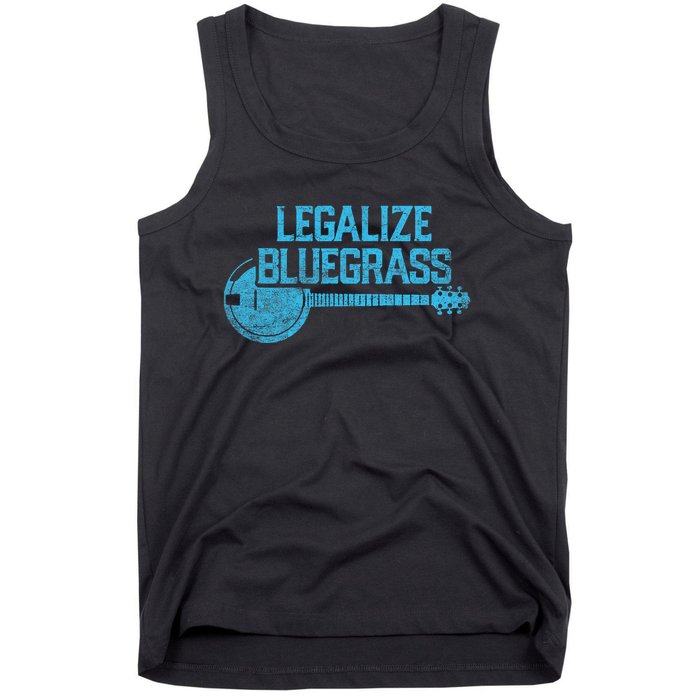 Legalize Bluegrass! Vintage Graphic Design Music Fan Tank Top