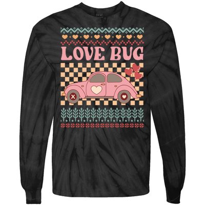 Love Bug Valentine's Day LadyBug Tie-Dye Long Sleeve Shirt