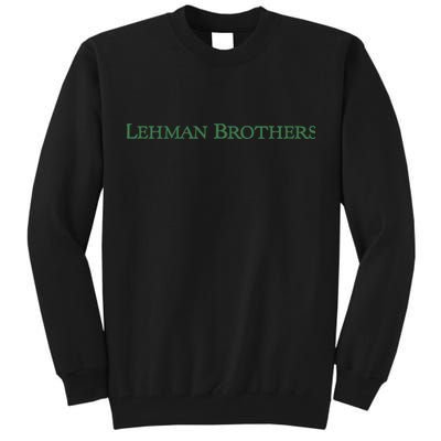 Lehman Brothers Vintage Corporate WSB Stock Market Trader Tall Sweatshirt