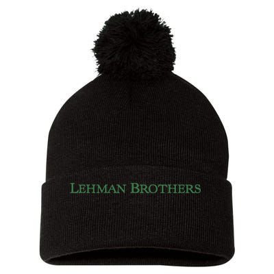 Lehman Brothers Vintage Corporate WSB Stock Market Trader Pom Pom 12in Knit Beanie