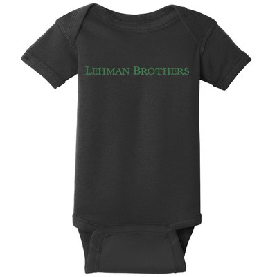 Lehman Brothers Vintage Corporate WSB Stock Market Trader Baby Bodysuit
