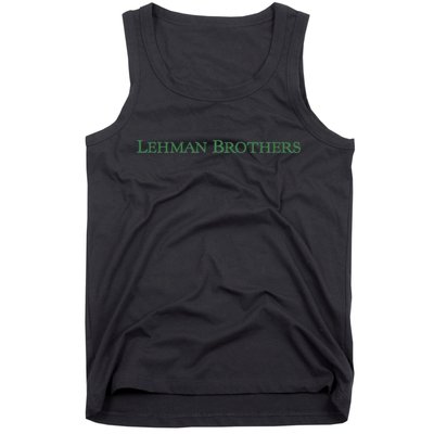 Lehman Brothers Vintage Corporate WSB Stock Market Trader Tank Top