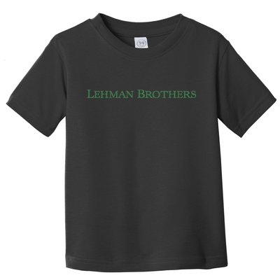 Lehman Brothers Vintage Corporate WSB Stock Market Trader Toddler T-Shirt