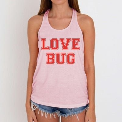 Love Bug Vgreat Giftday Retro Style Love Bug Valentines Day Gift Women's Knotted Racerback Tank