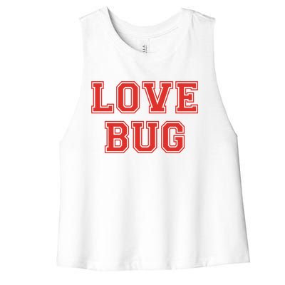 Love Bug Vgreat Giftday Retro Style Love Bug Valentines Day Gift Women's Racerback Cropped Tank