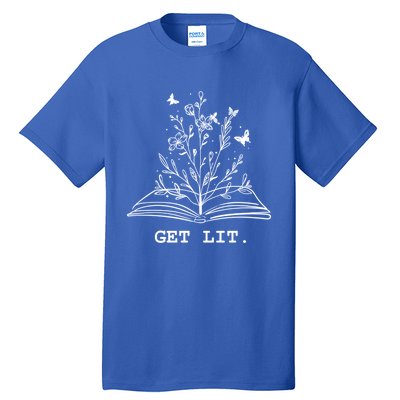 Library Book Wildflowers Lovers Literature Teacher Gift Tall T-Shirt