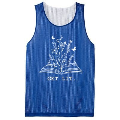 Library Book Wildflowers Lovers Literature Teacher Gift Mesh Reversible Basketball Jersey Tank