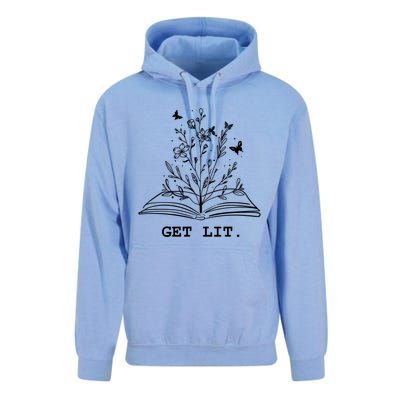 Library Book Wildflowers Lovers Literature Teacher Gift Unisex Surf Hoodie