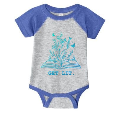 Library Book Wildflowers Lovers Literature Teacher Gift Infant Baby Jersey Bodysuit