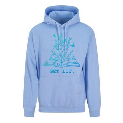 Library Book Wildflowers Lovers Literature Teacher Gift Unisex Surf Hoodie