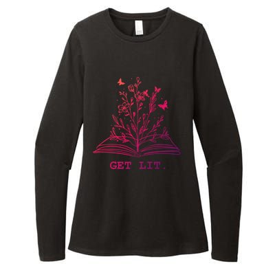 Library Book Wildflowers Lovers Literature Teacher Gift Womens CVC Long Sleeve Shirt