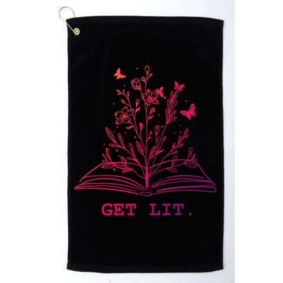 Library Book Wildflowers Lovers Literature Teacher Gift Platinum Collection Golf Towel