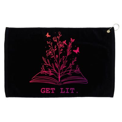 Library Book Wildflowers Lovers Literature Teacher Gift Grommeted Golf Towel