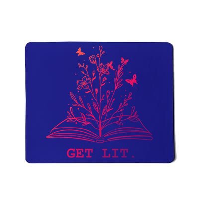 Library Book Wildflowers Lovers Literature Teacher Gift Mousepad