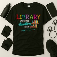 Library Books Where Adventure Begins Librarian Reader T-Shirt