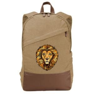 Lion Boy Women Lion Cotton Canvas Backpack