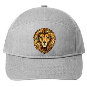 Lion Boy Women Lion 7-Panel Snapback Hat