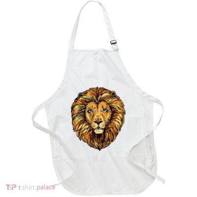 Lion Boy Women Lion Full-Length Apron With Pockets