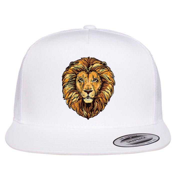 Lion Boy Women Lion Flat Bill Trucker Hat