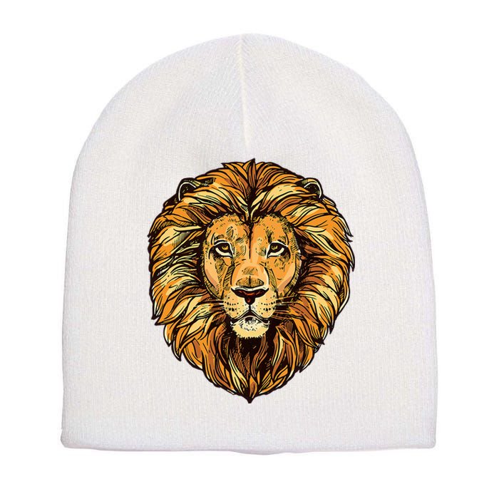 Lion Boy Women Lion Short Acrylic Beanie