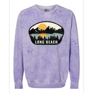 Long Beach Washington Wa Vacation Souvenir Gift Colorblast Crewneck Sweatshirt