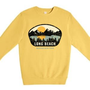 Long Beach Washington Wa Vacation Souvenir Gift Premium Crewneck Sweatshirt