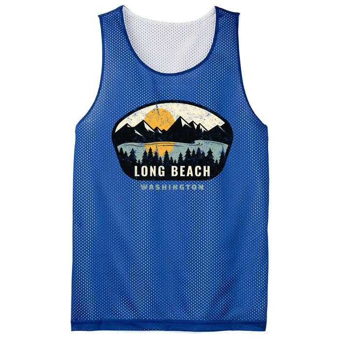 Long Beach Washington Wa Vacation Souvenir Gift Mesh Reversible Basketball Jersey Tank