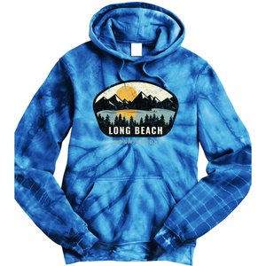 Long Beach Washington Wa Vacation Souvenir Gift Tie Dye Hoodie