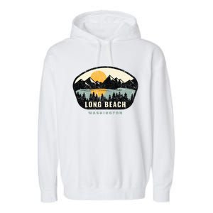 Long Beach Washington Wa Vacation Souvenir Gift Garment-Dyed Fleece Hoodie