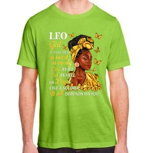 Leo Black Woman Afro Queen Astrology Zodiac Adult ChromaSoft Performance T-Shirt