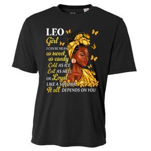 Leo Black Woman Afro Queen Astrology Zodiac Cooling Performance Crew T-Shirt