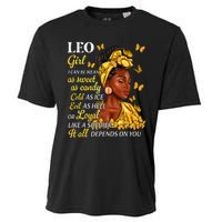 Leo Black Woman Afro Queen Astrology Zodiac Cooling Performance Crew T-Shirt