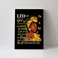 Leo Black Woman Afro Queen Astrology Zodiac Canvas