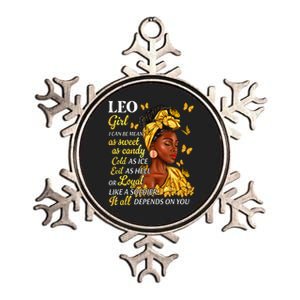 Leo Black Woman Afro Queen Astrology Zodiac Metallic Star Ornament