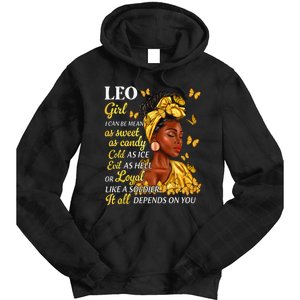 Leo Black Woman Afro Queen Astrology Zodiac Tie Dye Hoodie