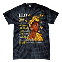 Leo Black Woman Afro Queen Astrology Zodiac Tie-Dye T-Shirt